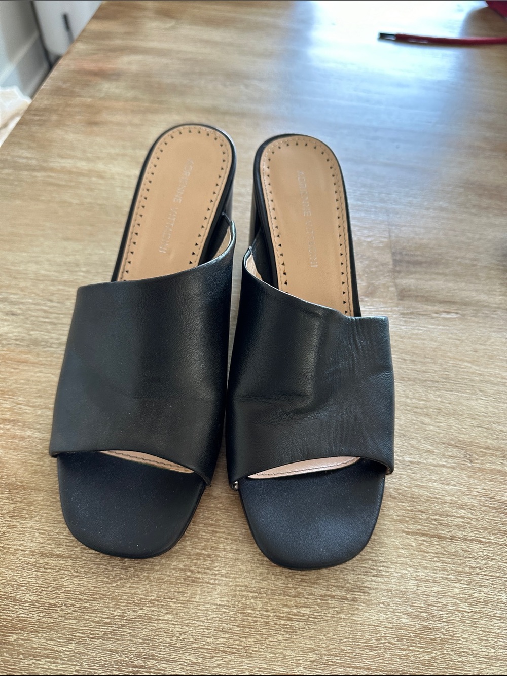 Adrienne Vittadini Black Slide Mules